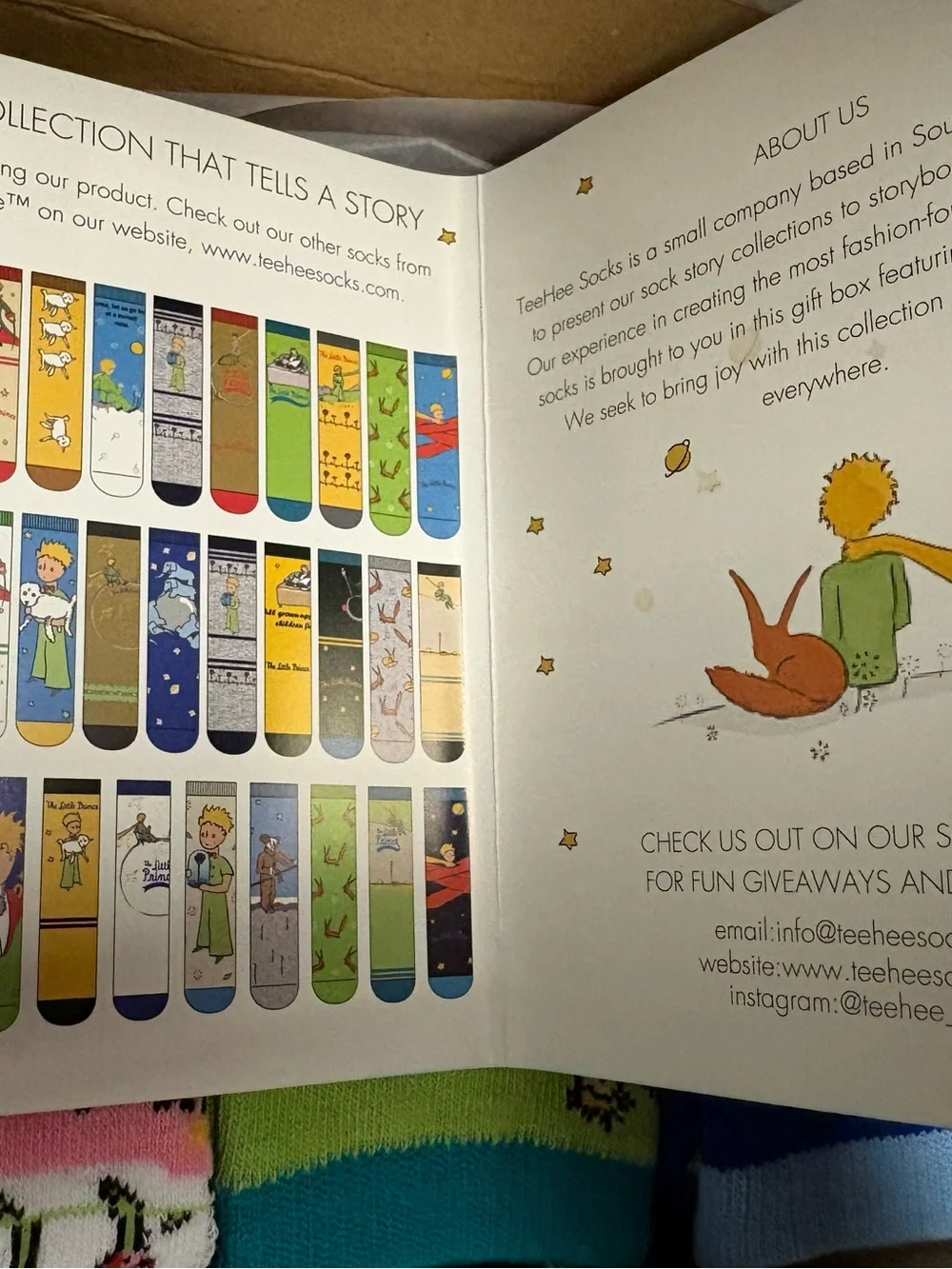 The Little Prince TeeHee 12 Sock Gift Box NWT